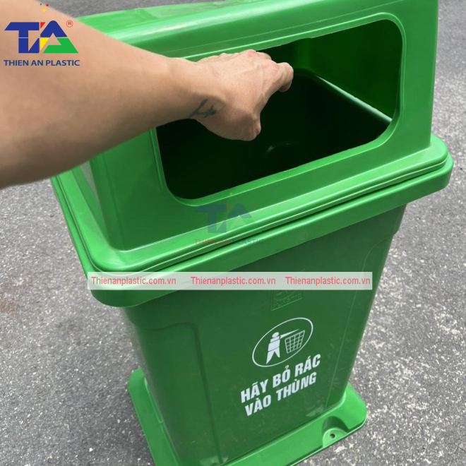 Thùng Rác Nhựa Nắp Hở 90 Lít