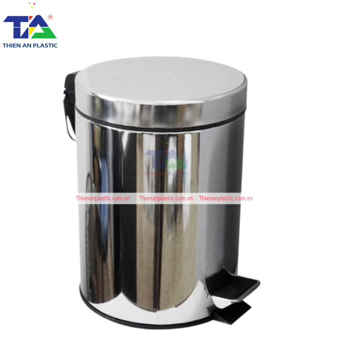 Thùng Rác Inox Đạp Chân Tròn 30 Lít