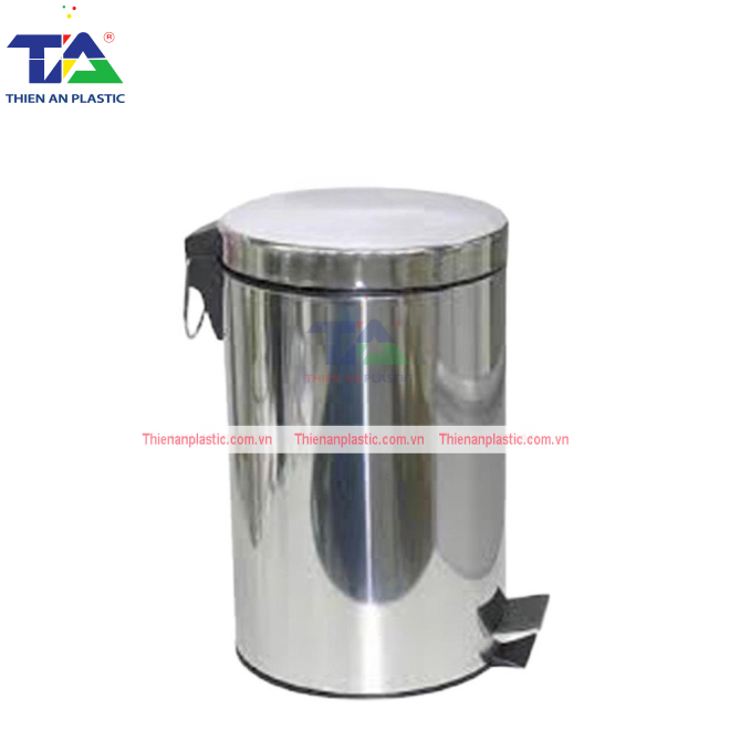 Thùng Rác Inox Đạp Chân Tròn 5 Lít