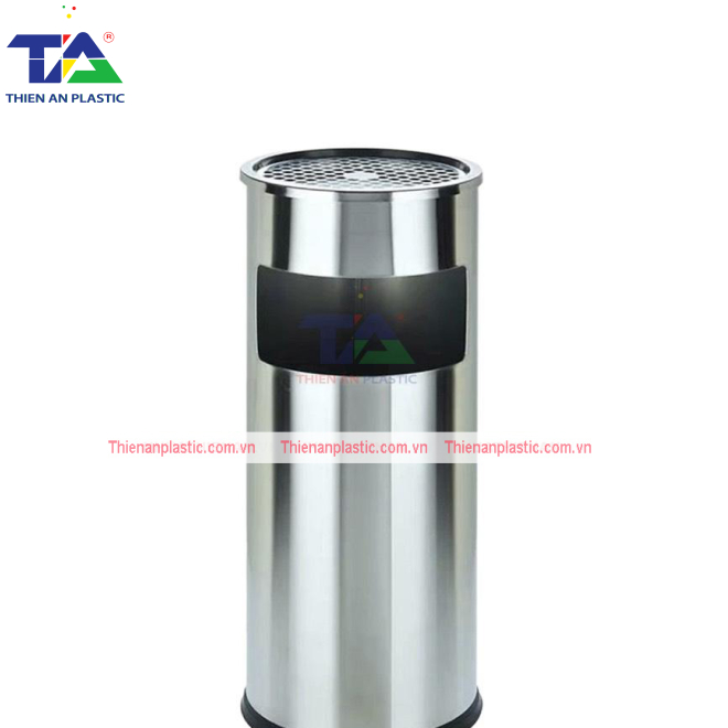 Thùng Rác Inox Gạt Tàn Tròn