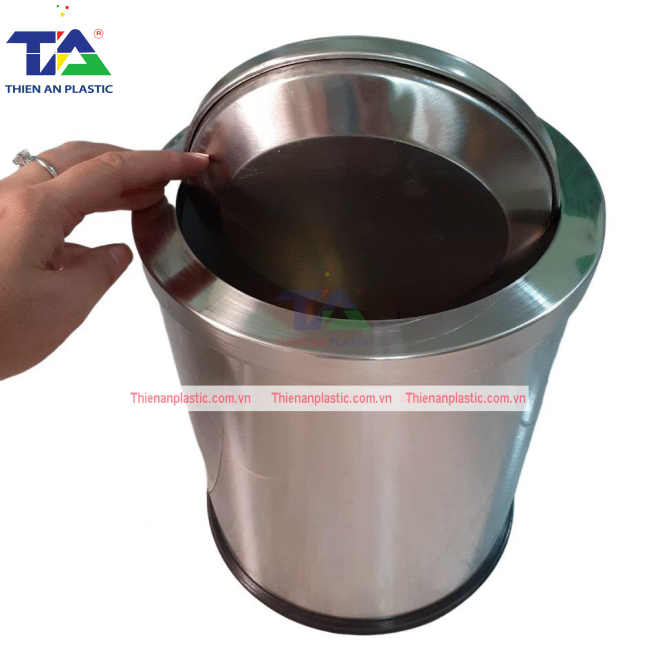 Thùng Rác Inox Nắp Lật TA1