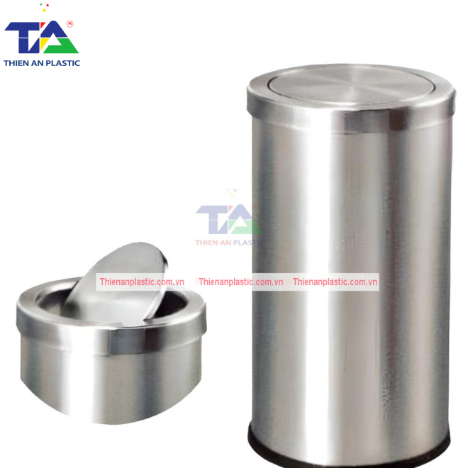 Thùng Rác Inox Nắp Lật TA1