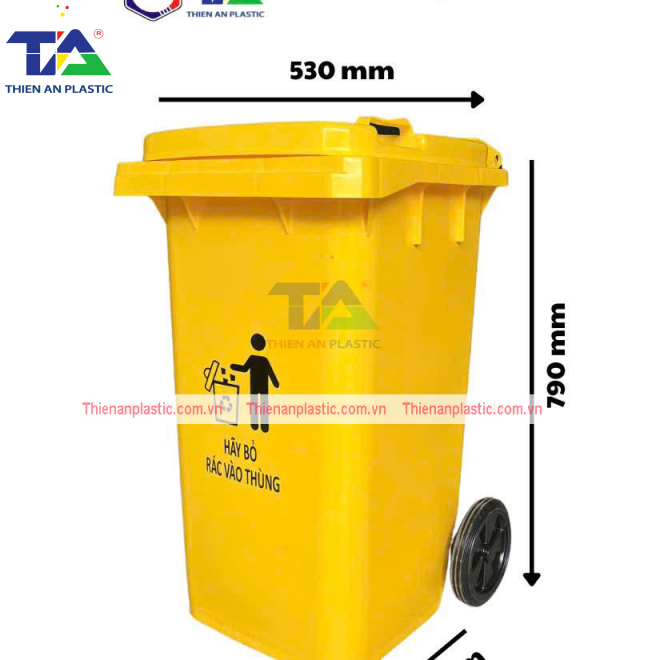 Thùng Rác Nhựa 100 Lít