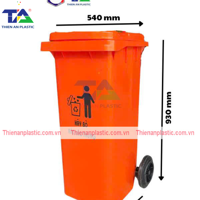 Thùng Rác Nhựa 120 Lít