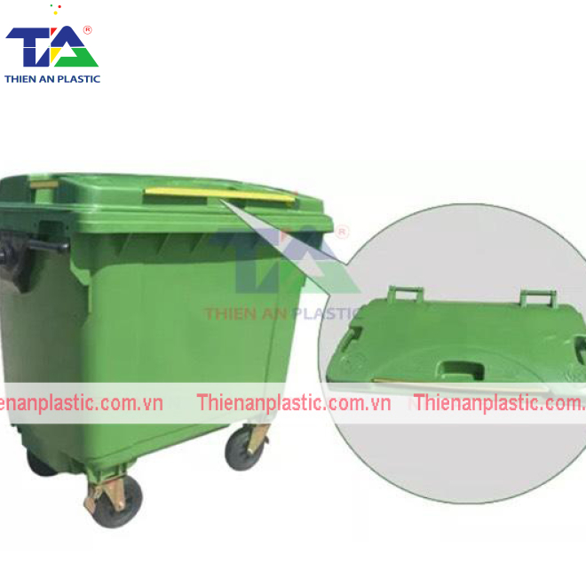 Thùng Rác Nhựa 1100 Lít