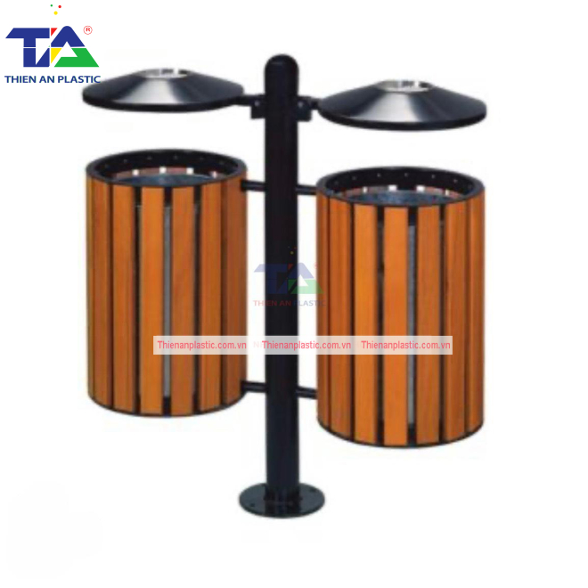 Thùng Rác Treo Đôi Giả Gỗ