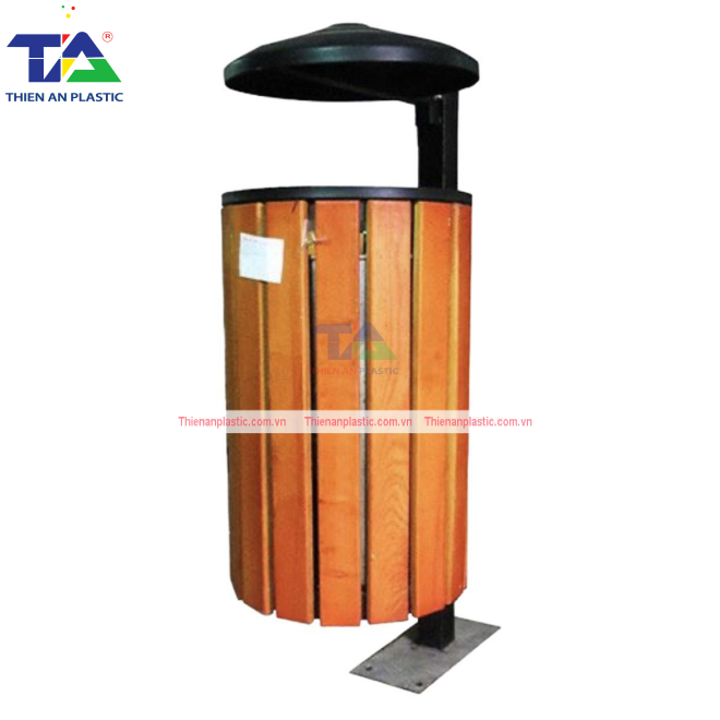 Thùng Rác Treo Đơn Giả Gỗ