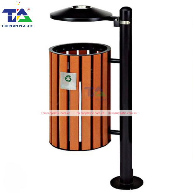 Thùng Rác Treo Đơn Giả Gỗ