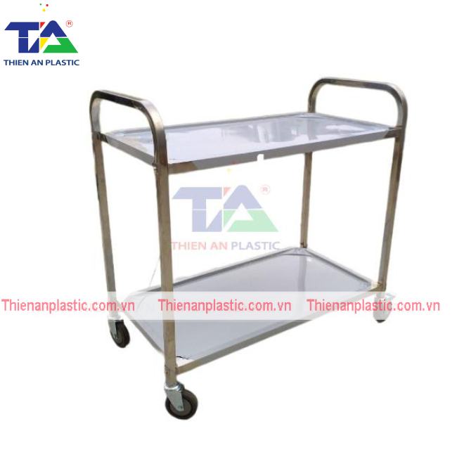 Xe Đẩy Hàng Inox 2 Tầng
